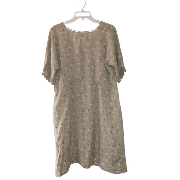 Vtg Johnny Was Vintage 100% Silk V-Neck Dress Medium Lightweight Summer Coverup - Picture 10 of 14